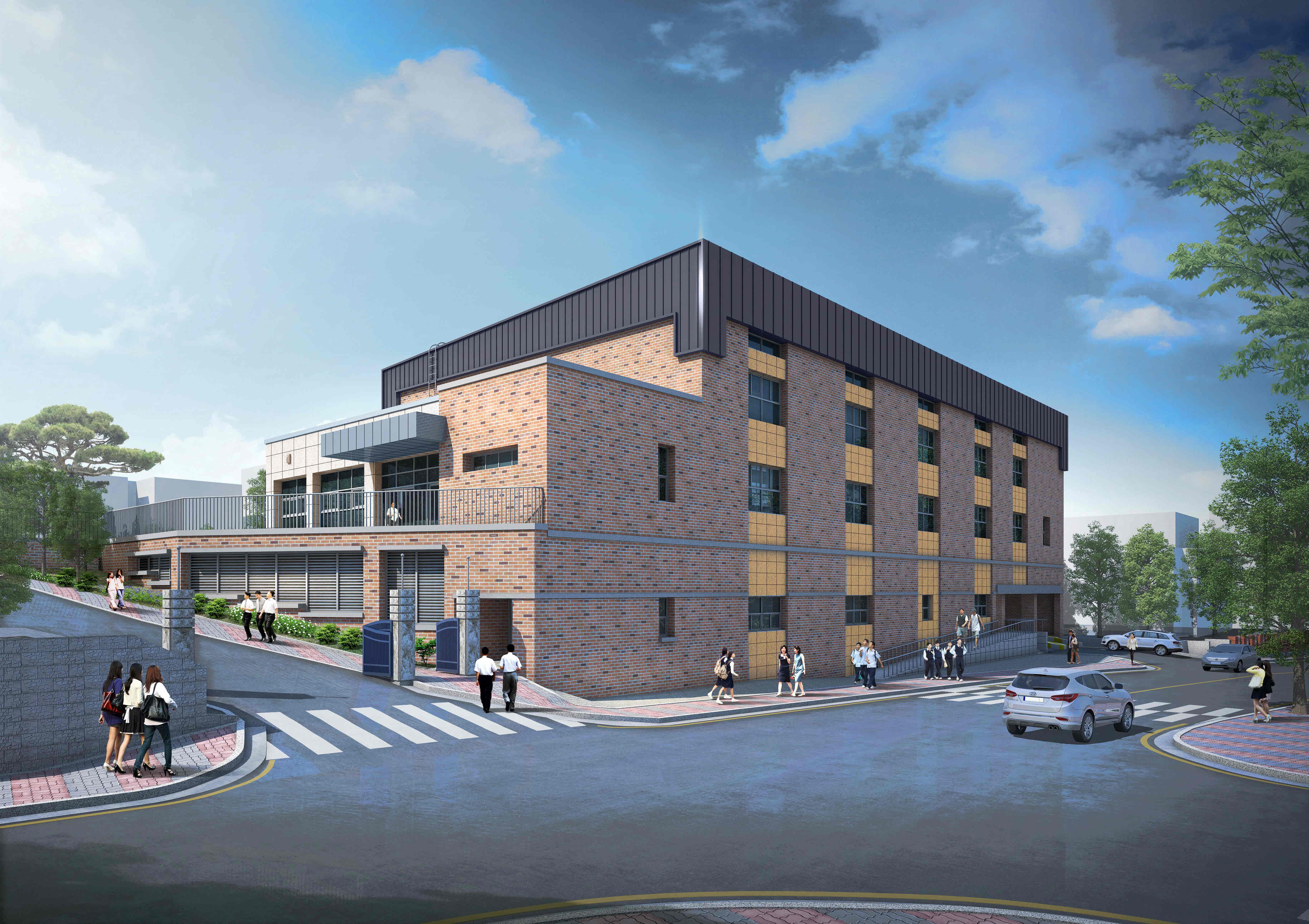 심석고 주차장 건립공사